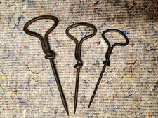 3 Antike handgefertigter